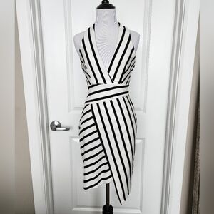 NWT Hello Molly Striped Asymmetric Dress